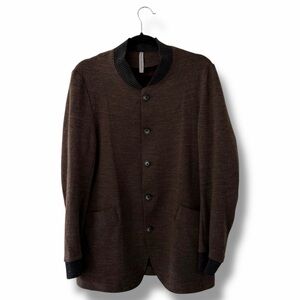 Samuelsohn Men’s Dark Brown Wool Sweater Jacket Quiet Luxury Preppy Size 40R